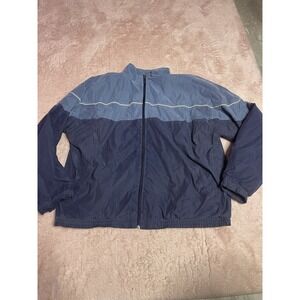 On Line Jacket Men's Sz XXL Blue Windbreaker Lined Full Zip